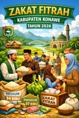 Besaran Zakat Fitrah Pemkab Konawe, Medium Rp34 Ribu dan Premium Rp37 Ribu