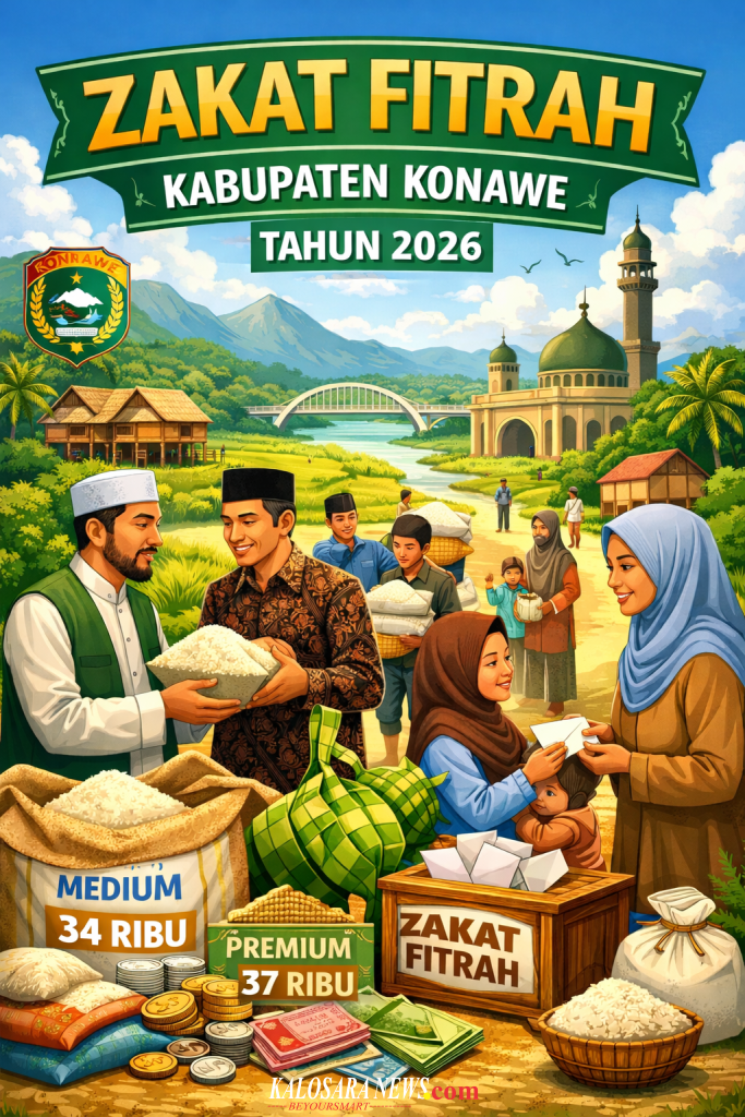 Ilustrasi zakat fitra Konawe (AI)